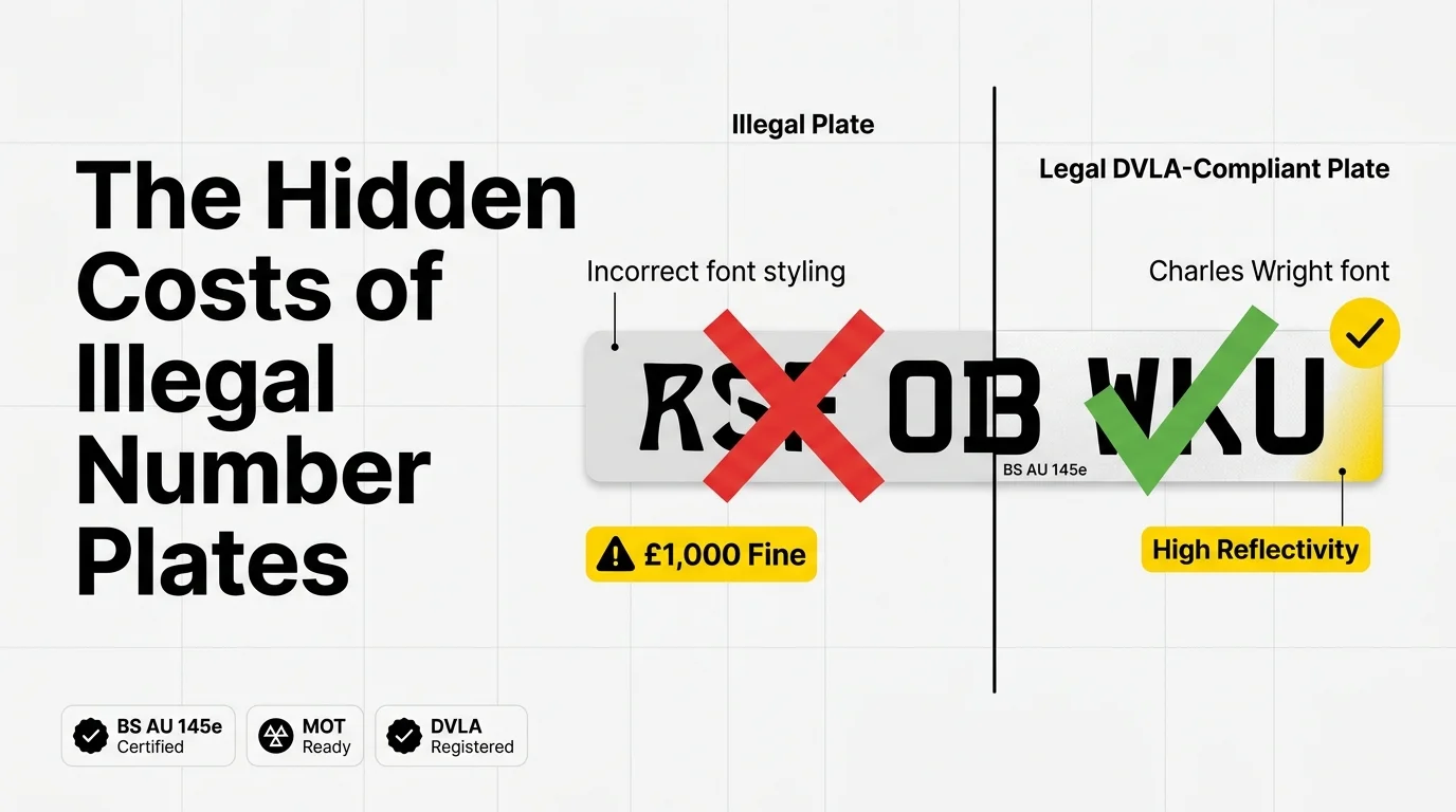 The Hidden Costs of Illegal Replacement Plates – And Why Standard DVLA Plates Save You Fines