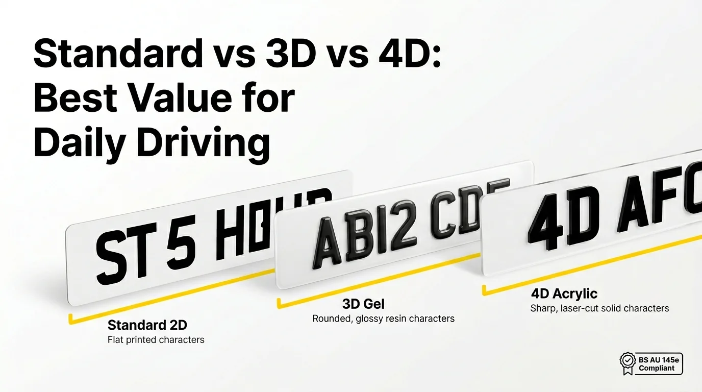Standard vs 3D vs 4D: Which Plate Type Gives You the Best Value for Daily Driving?