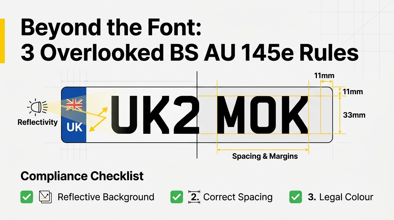 Beyond the Font: 3 Overlooked BS AU 145e Rules That Make or Break Plate Legality