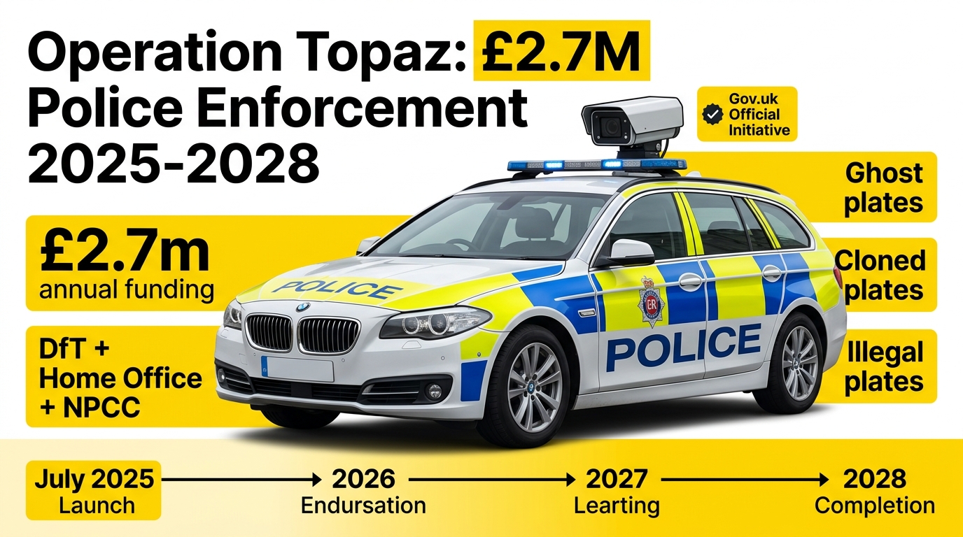 Operation Topaz: £2.7 Million Police Funding Targets Illegal Number Plates