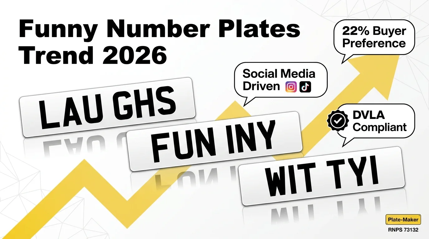 The Rise of Humour in Private Registrations: 22% of UK Buyers Now Choose Funny Number Plates