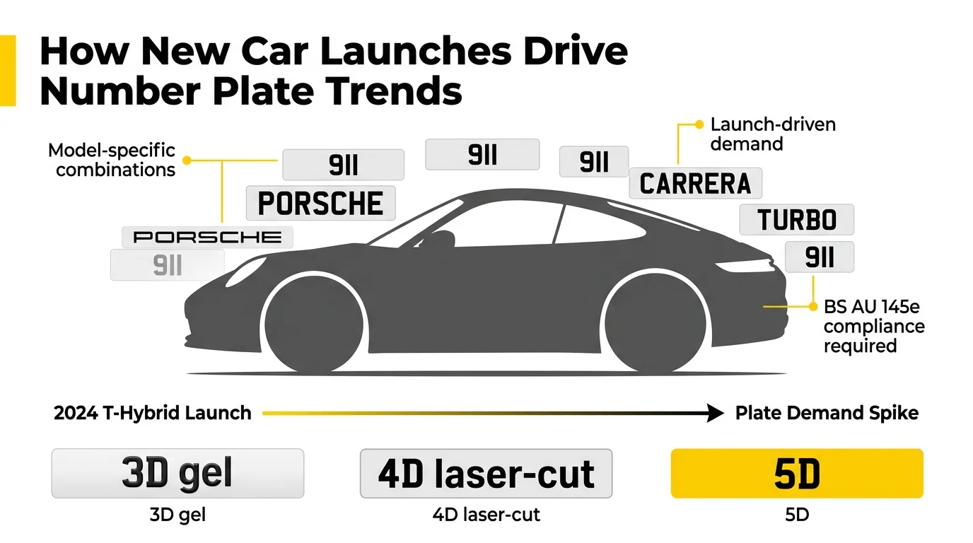 The Porsche 911 Hybrid Effect: How New Car Launches Drive Plate Trends