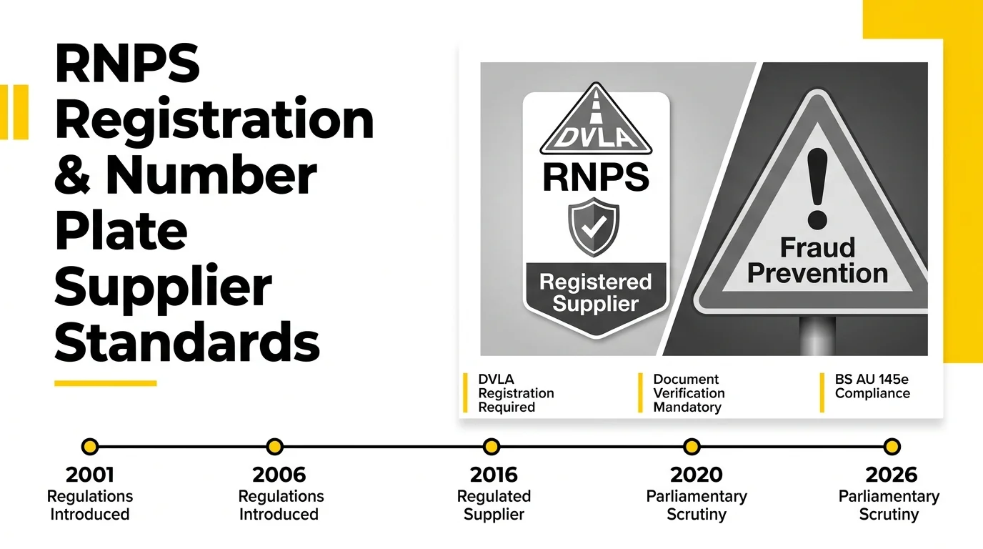 The £40 Barrier: Understanding RNPS Registration and Number Plate Supplier Standards