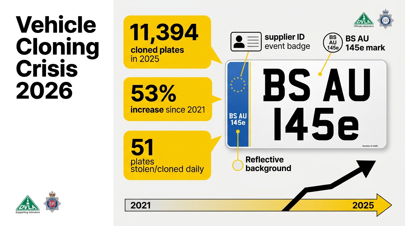 Number Plate Cloning Crisis: How BS AU 145e Plates Protect UK Drivers